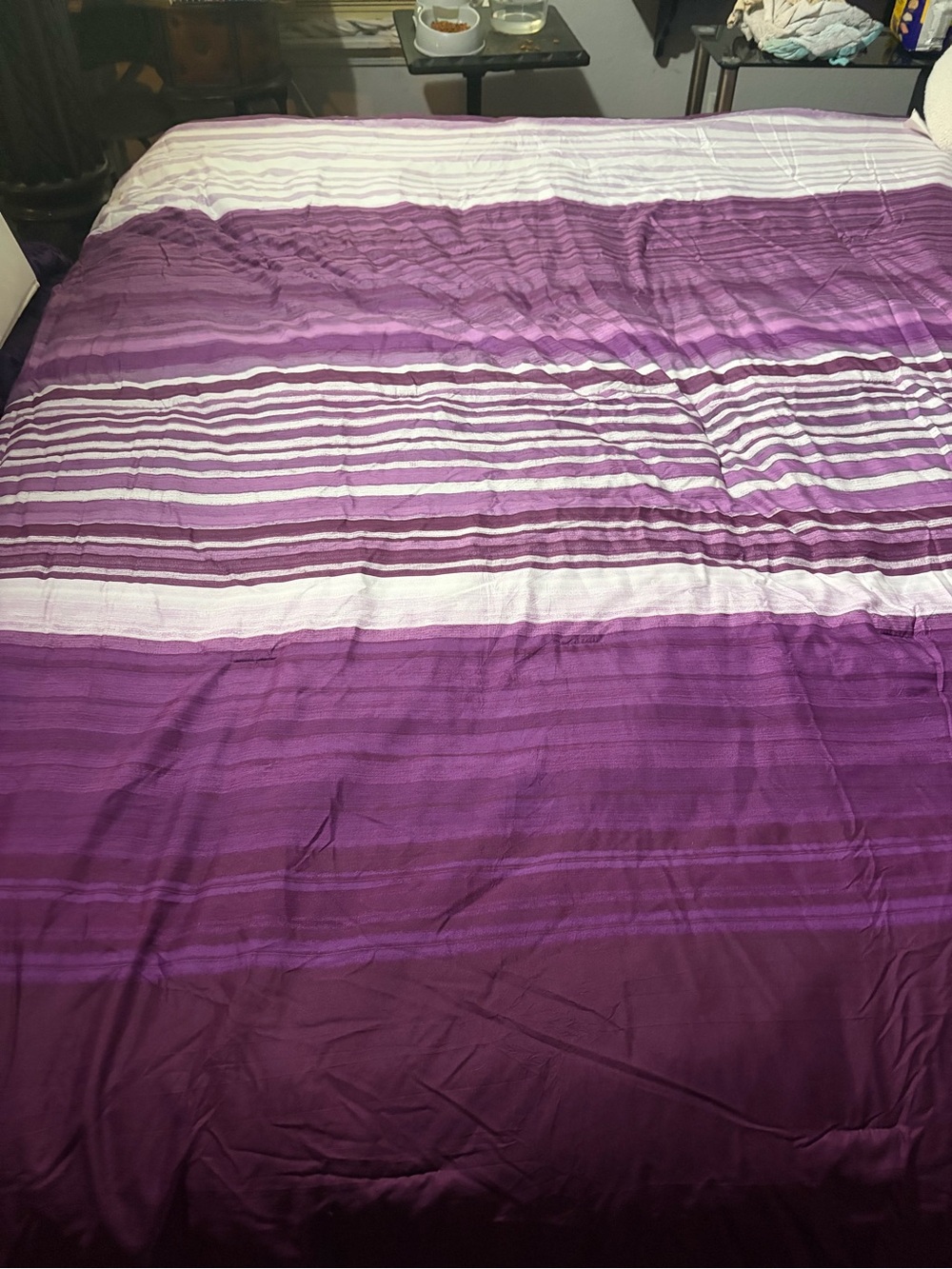 Striped Purple Comforter - Elegant Purple Bedding